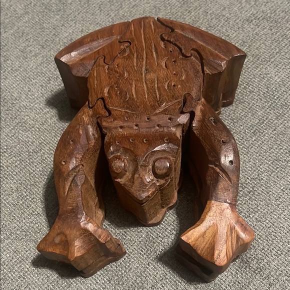 Other - Handcrafted Wooden Frog Door Mat Accent